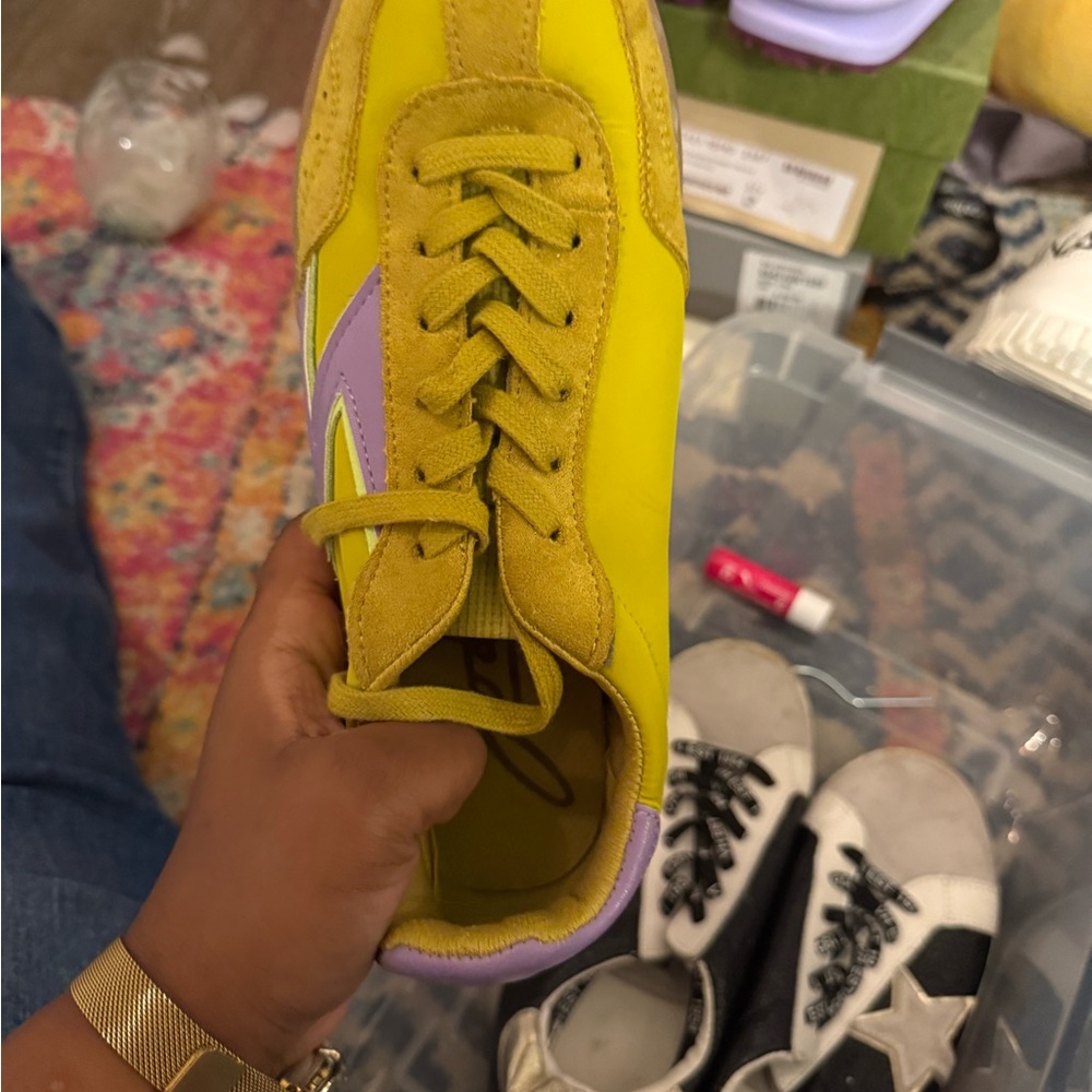 Zodiac Yellow and Purple Sneakers